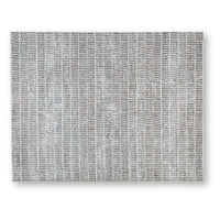 Feri Striped Large Area Rug, Gray and Ivory Polypropylene Polyester 8x10 - BM355566