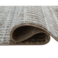 Feri Striped Large Area Rug, Gray and Ivory Polypropylene Polyester 8x10 - BM355566