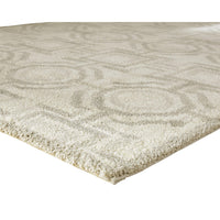 Moca Large Area Rug, Geometric Design, Gray and Ivory Polypropylene 8x10 - BM355567