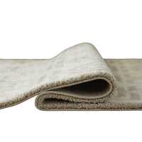 Moca Large Area Rug, Geometric Design, Gray and Ivory Polypropylene 8x10 - BM355567