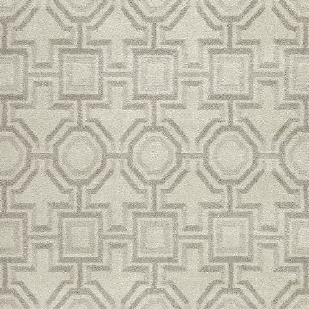 Moca Large Area Rug, Geometric Design, Gray and Ivory Polypropylene 8x10 - BM355567