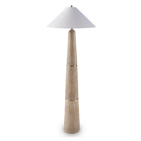 Parl Floor Lamp, Empire Shade, Conical Body, Brown Polyresin 68 Inch - BM355576