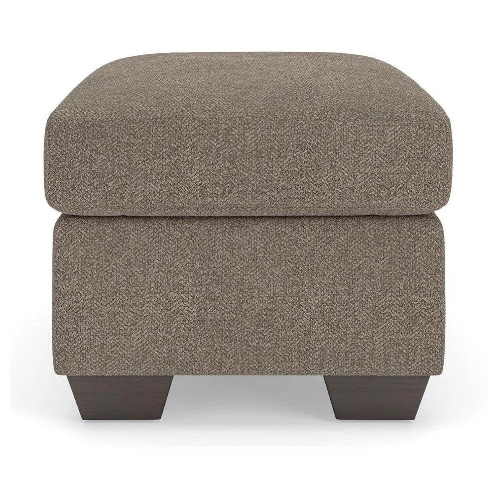 Teu Accent Ottoman, Poly Fiber Foam Seat, Suede Brown Polyester, 34 Inch - BM355578