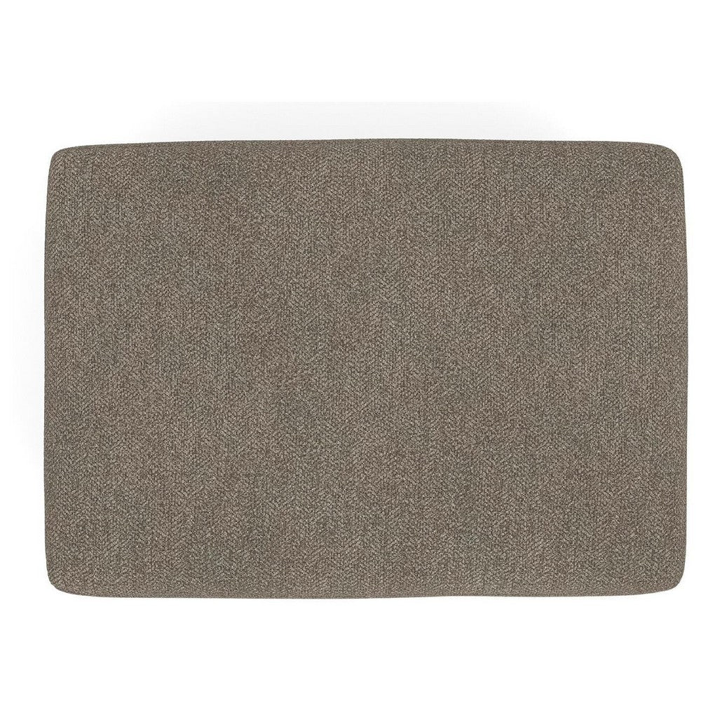Teu Accent Ottoman, Poly Fiber Foam Seat, Suede Brown Polyester, 34 Inch - BM355578
