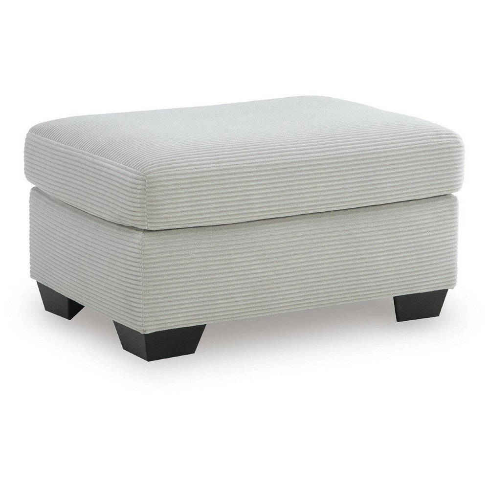 Gesi Accent Ottoman, Boxed Seat, Foam Fill Smoke Gray Corduroy 34 Inch - BM355583