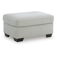 Gesi Accent Ottoman, Boxed Seat, Foam Fill Smoke Gray Corduroy 34 Inch - BM355583