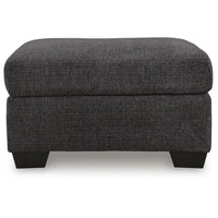 Lorry Accent Ottoman, Foam Seat Cushion, Textured Black Polyester 34 Inch - BM355598