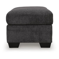 Lorry Accent Ottoman, Foam Seat Cushion, Textured Black Polyester 34 Inch - BM355598