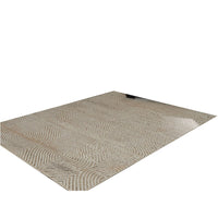 Bina 5x7 Medium Area Rug, Trellis Pattern, Beige, Brown Polyester