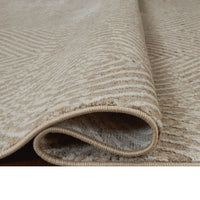 Bina 5x7 Medium Area Rug, Trellis Pattern, Beige, Brown Polyester