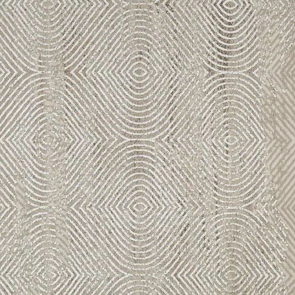 Bina 5x7 Medium Area Rug, Trellis Pattern, Beige, Brown Polyester