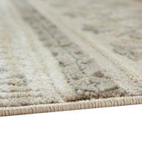 Baku 5x7 Medium Area Rug, Medallion Motif, Ivory Polypropylene Polyester