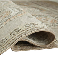 Baku 5x7 Medium Area Rug, Medallion Motif, Ivory Polypropylene Polyester