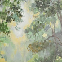 Naya Wall Art Painting, Tranquil Nature Landscape, Handpainted Green 36x36