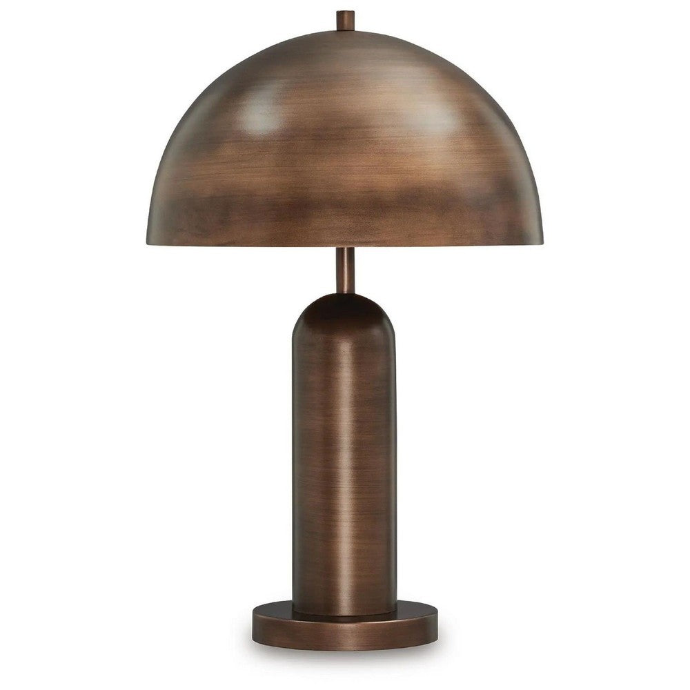 Laya Table Lamp, Dome Shade, Antique Copper, 24 Inch