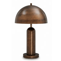Laya Table Lamp, Dome Shade, Antique Copper, 24 Inch