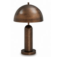 Laya Table Lamp, Dome Shade, Antique Copper, 24 Inch