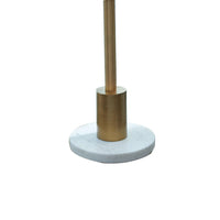 Feya Table Lamp, White Marble Base, Gold Metal Empire Shade, 32 Inch