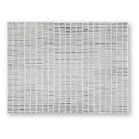 Turo Striped Medium Area Rug, 16mm Pile, Ivory and Black Polyester 5x7