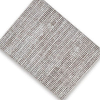 Feri Striped Medium Area Rug, Gray and Ivory Polypropylene Polyester 5x7