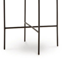 Esta Pottery Style Vase w Stand, Distressed Cream, Espresso Brown 29 Inch - BM355620