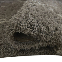 Wreno 5x7 Medium Area Rug, Diamond Pattern, 50mm Pile, Cream and Gray PET