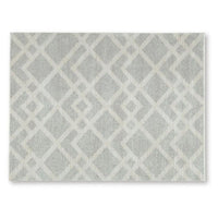 Unos 5x7 Geometric Medium Area Rug, Ivory Gray Polypropylene Polyester