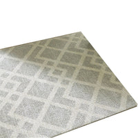 Unos 5x7 Geometric Medium Area Rug, Ivory Gray Polypropylene Polyester