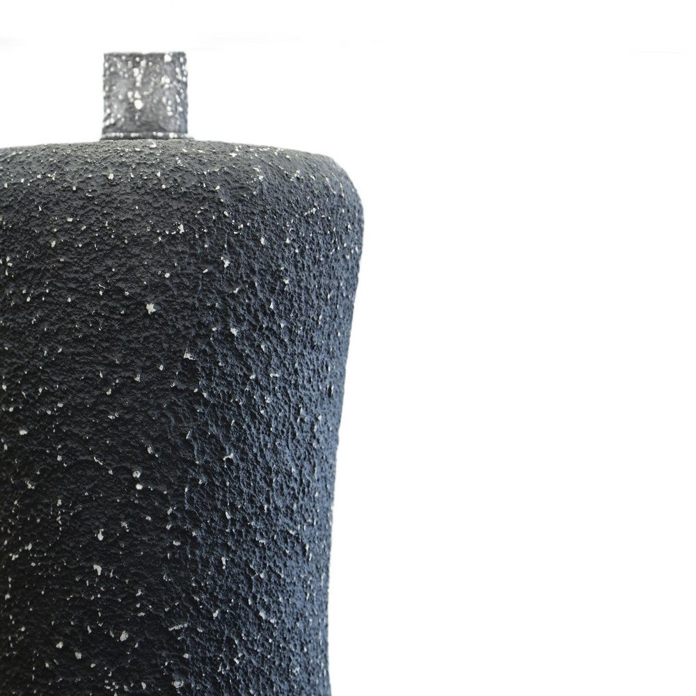 Aaya Table Lamp, Bottle Shape, Hardback Shade, White and Black 33 Inch-BM355624