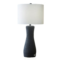 Aaya Table Lamp, Bottle Shape, Hardback Shade, White and Black 33 Inch-BM355624