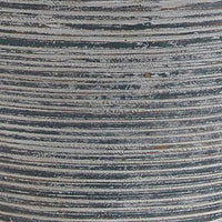 Lava Table Lamp, Vase Shape, Drum Shade, Blue and White Terracotta 29 Inch - BM355626