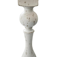 Mady Floor Lamp, Bell Shade, Turned Body, Antique White Polyresin 62 Inch-BM355632
