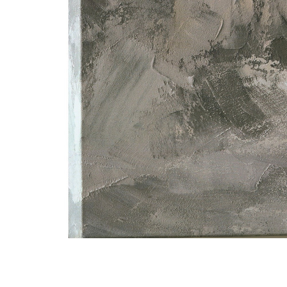 Thuna Wall Art, Hand Painted Stormy Seascape, Wrapped Canvas, Tan 40x50 - BM355634