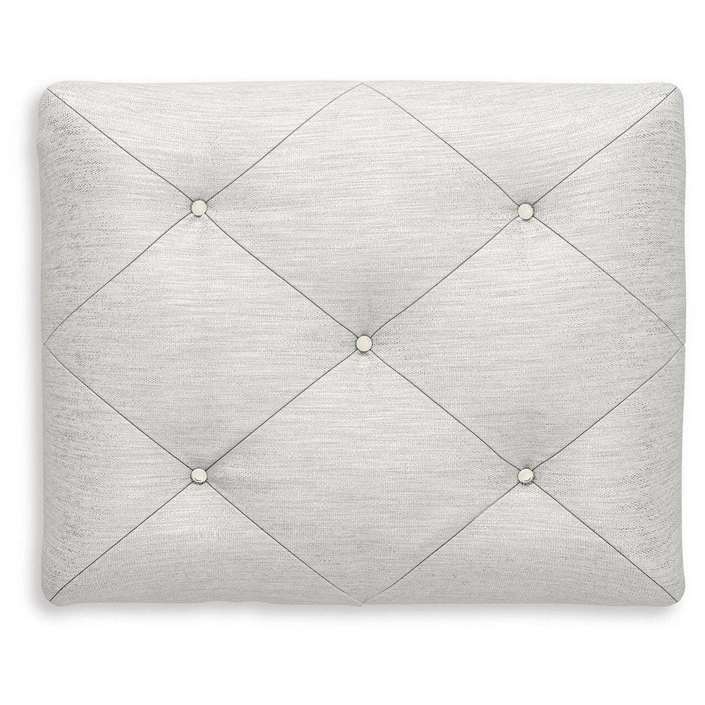 Koze Vanity Stool, Foam Seat, Tufted Polyester, Matte White 19 Inch - BM355641