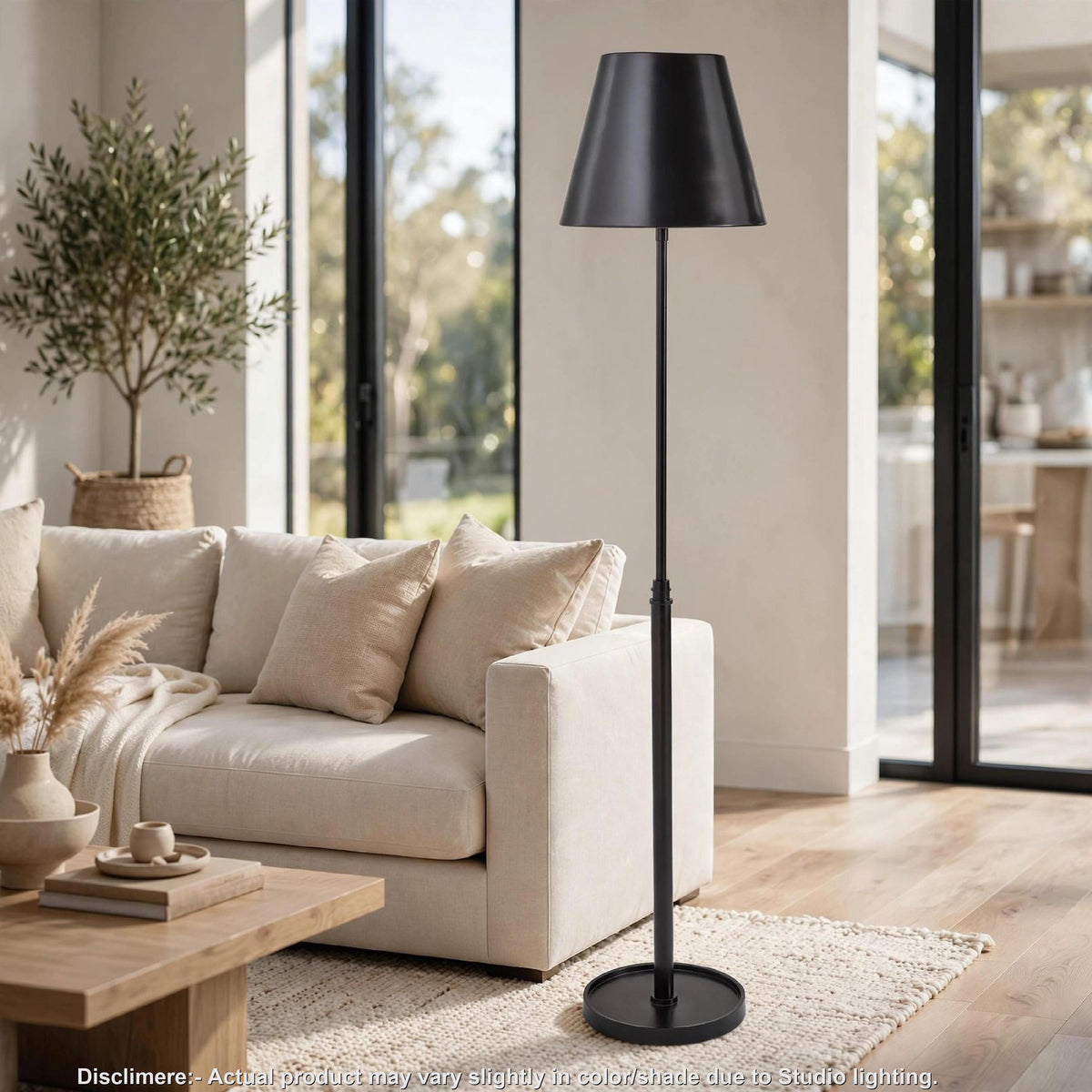 Wima Floor Lamp, Empire Shade, Oil-Rubbed Bronze, Modern Metal 63 Inch-BM355642