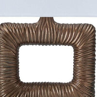 Onbi Table Lamp, Rectangular Shade, Hollow Square, Antique Brass 25 Inch-BM355643