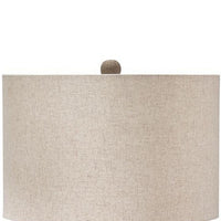 Nesa Table Lamp, Beige Textured Finish, Drum Hardback Shade, 32 Inch - BM355648