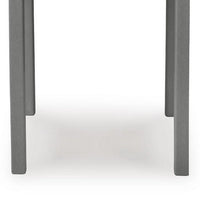 Covi Outdoor Side End Table, Slatted Square Top, Gray HDPE, 23 Inch-BM355652