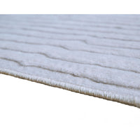 Worly 5x7 Medium Area Rug, Polyester Faux Fur, Subtle Stripe Gray-BM355654