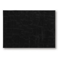 Giya Medium Area Rug, Abstract Black, 8mm Pile, Polyester Faux Fur, 5x7-BM355655