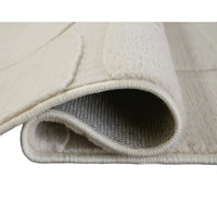 Malvin Medium Area Rug, Abstract Sandstone Cream, Polyester Faux Fur, 5x7 - BM355656