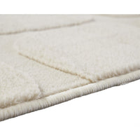 Malvin Medium Area Rug, Abstract Sandstone Cream, Polyester Faux Fur, 5x7 - BM355656