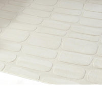 Malvin Medium Area Rug, Abstract Sandstone Cream, Polyester Faux Fur, 5x7 - BM355656