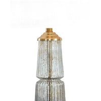 Bepy Table Lamp, Fluted Glass Gold Tone Flecks, White Drum Shade, 34 Inch-BM355659