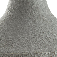 Esta Pottery Style Vase w Stand, Distressed Cream, Espresso Brown 35 Inch - BM355661