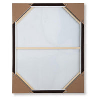 Jepy Wall Art Painting, Abstract Brown Tan White Tones, Black Frame, 40x50 - BM355662