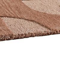 Perry Hand-Tufted Medium Area Rug with Geometric Design, Clay Polyester 5x7-BM355669