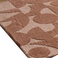 Perry Hand-Tufted Medium Area Rug with Geometric Design, Clay Polyester 5x7-BM355669