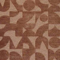 Perry Hand-Tufted Medium Area Rug with Geometric Design, Clay Polyester 5x7-BM355669