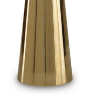 Dylan Accent Table with Sculptural Pedestal Base, Gold Cast Aluminum 24 Inch - BM355672